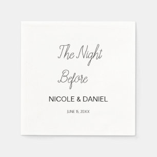 Serviette En Papier Mariage sur mesure La veille de la douche de la ma
