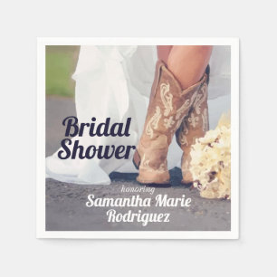 Serviette En Papier Mariage Texan : La mariée en bottes à la douche de