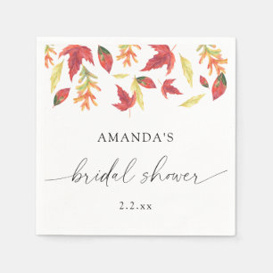 Serviette En Papier Mariage thème feuilles mortes