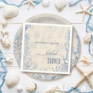 Serviette En Papier Mariage toile océan thème Blue Shower de mariage