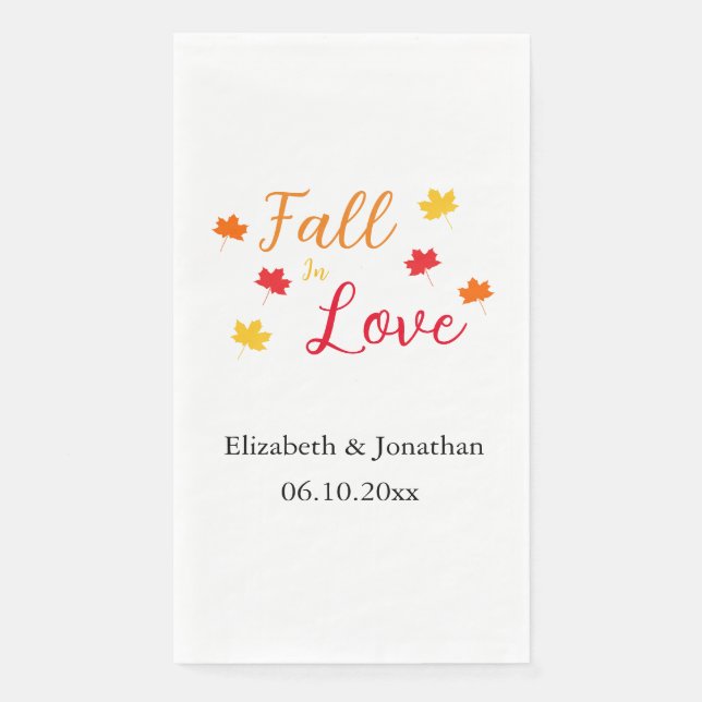Serviette En Papier Mariage Tomber Amoureux (Devant)