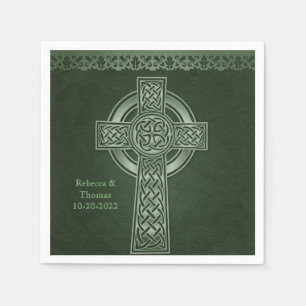 Serviette En Papier Mariage traditionnel irlandais de croix celtique