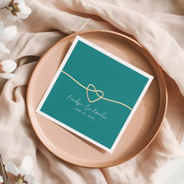 Serviette En Papier Mariage turquoise (Créateur téléchargé)