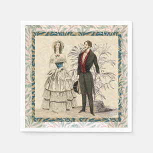 Serviette En Papier Mariage victorien Mariage vintage 1844 Oeuvre arti