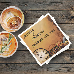 Serviette En Papier Mariage victorien Steampunk
