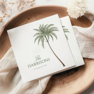 Serviette En Papier Mariage vintage Palm Tree