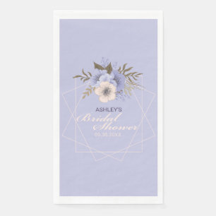 Serviette En Papier Mariage Violet Pêche Pastel Géométrique Roses Fête