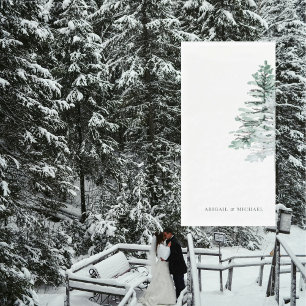 Serviette En Papier Mariage Woodland d'hiver personnalisé