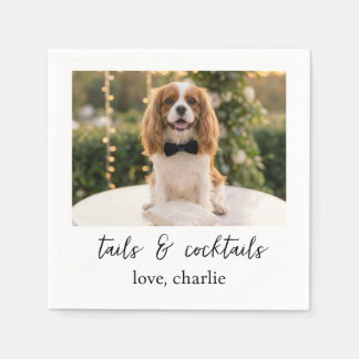 Serviette En Papier Mariages de chiens et cocktails Drôle de mariage d