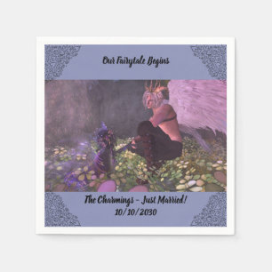 Serviette En Papier Mariages serviettes en Fairytale Imaginaire Thème