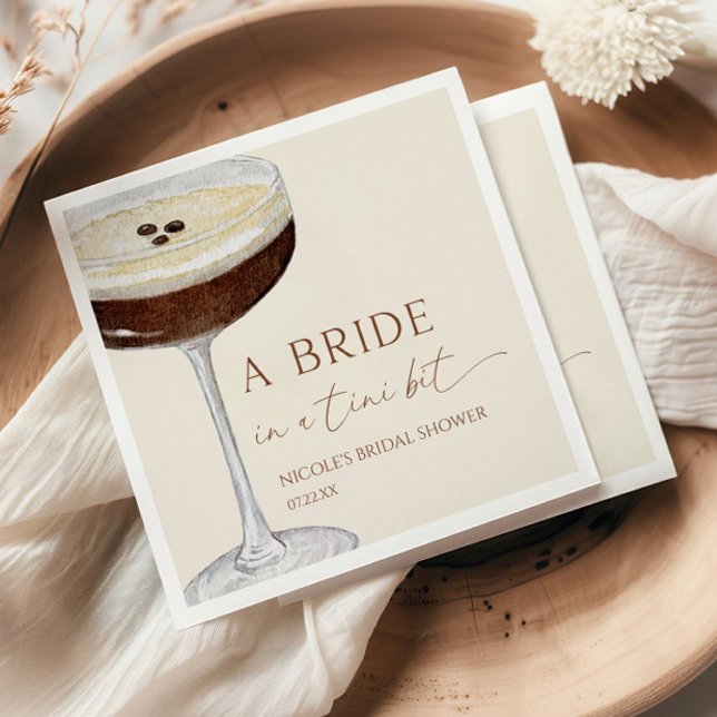 Serviette En Papier Mariee Dans Un Tini Bit Expresso Martini Enterreme (Créateur téléchargé)