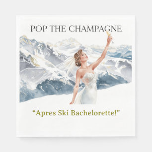 Serviette En Papier Mariée de week-end de filles à ski sur les pistes