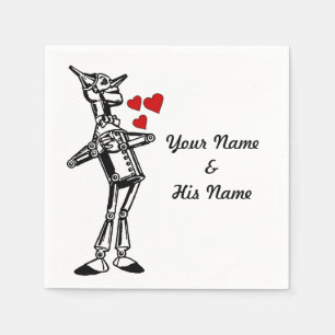 Serviette En Papier Mariée personnalisée Batchlorette Magicien d'Oz en