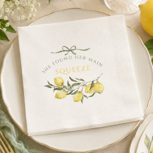 Serviette En Papier Mariée principale Citron Sauge Verte Fête de maria
