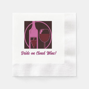 Serviette En Papier Mariée sur le vin de nuage !