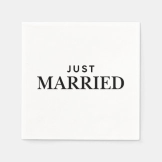 Serviette En Papier Mariés Élégant Simple Mariage