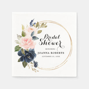 Serviette En Papier Marine Bleu rose rose rose pâle