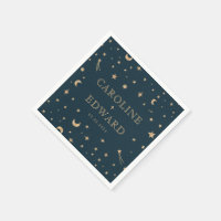 Marine Mystical Gold Stars Mariage d'astronomie de