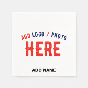 SERVIETTE EN PAPIER MARQUE BLANCHE MODERNE ET PERSONNALISABLE VÉRIFIÉE
