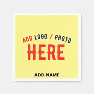 SERVIETTE EN PAPIER MARQUE VÉRIFIÉE MODERNE ET MODERNE PASTEL JAUNE