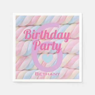 Serviette En Papier Marshmallow Candy Girls Anniversaire