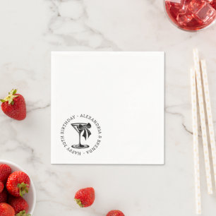 Serviette En Papier Martini Bow