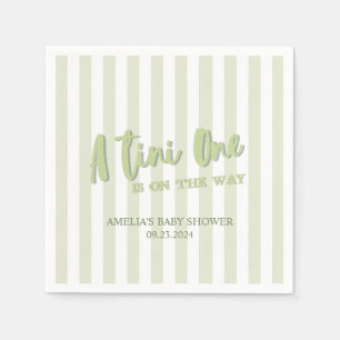 Serviette En Papier Martini Espresso baby shower vert et neutre pour l