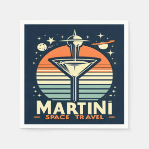 Serviette En Papier Martini Space Travel Lift Off Logo