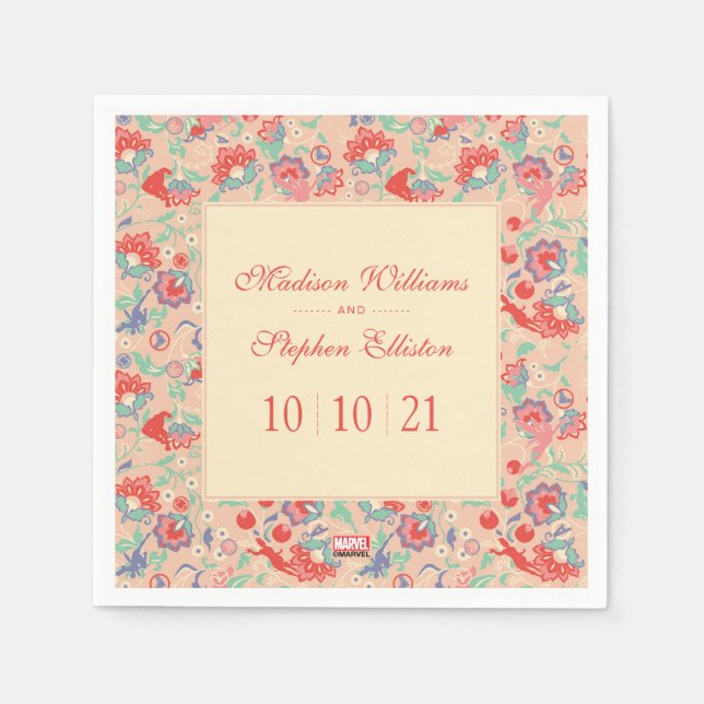 Serviette En Papier MARVEL Avengers Mariage rose (Devant)