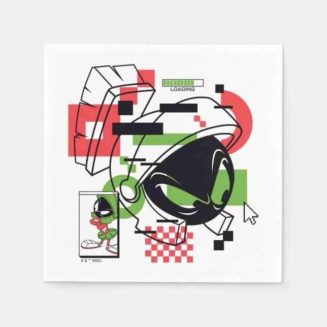 Serviette En Papier MARVIN THE MARTIAN™ Glitch (Devant)