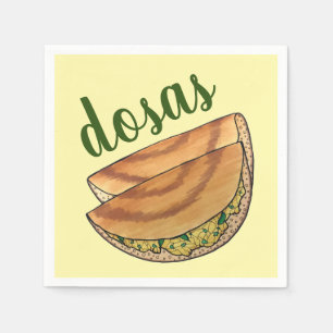 Serviette En Papier Masala Dosas Cuisine indienne du Sud Cuisine Potat