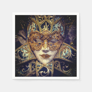 Serviette En Papier Mascarade masque victorien élégant gothique