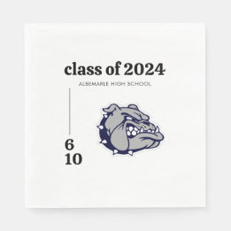 Serviette En Papier Mascotte de l'école Logo fête de graduation