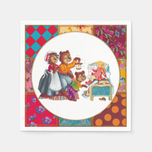 Serviette En Papier Masha et 3 ours