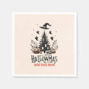 Serviette En Papier Mashup de Noël d'Halloween