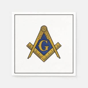 Serviette En Papier Masonic Freemasons Masonry Oes Carré et Compass