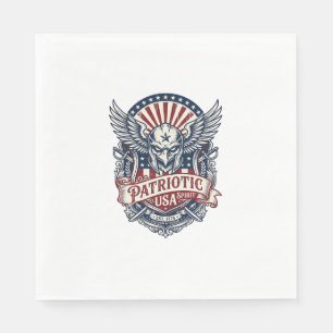 Serviette En Papier Masque de gardien patriotique inspiré de la libert