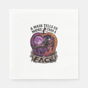 Serviette En Papier Masque En Dit Plus Que Visage Sorcière D'Halloween