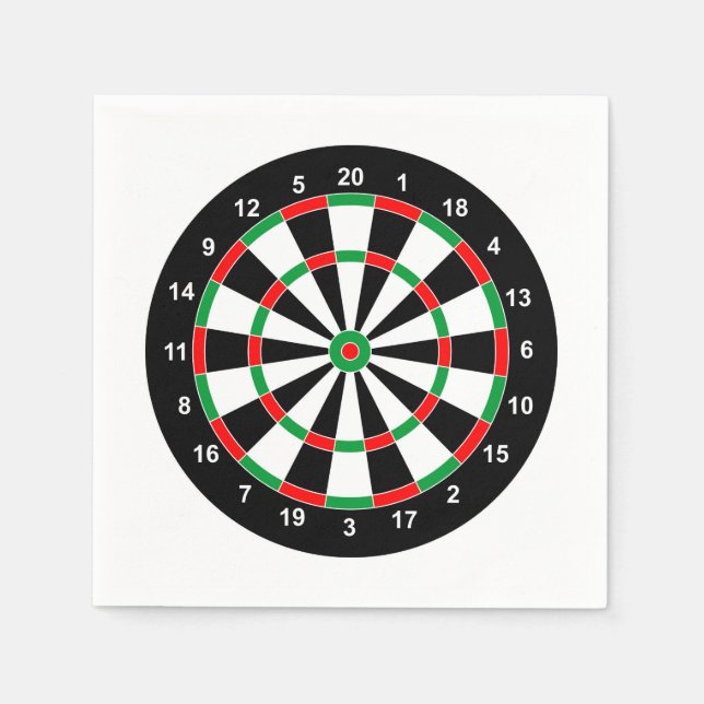 Serviette En Papier Master Darts Board Basique Round Target Classic je (Devant)