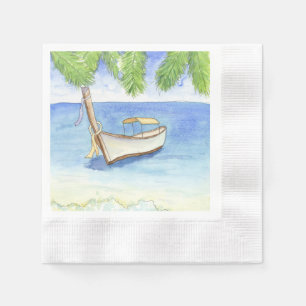 Serviette En Papier Matin à Bali Aquarelle