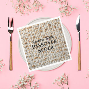 Serviette En Papier Matzah Seder de la famille juive