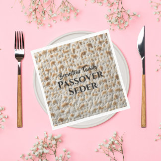 Serviette En Papier Matzah Seder de la famille juive