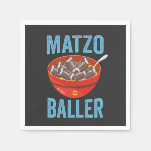 Serviette En Papier Matzo Baller Funny Football Hanoukka Rugby Cadeau
