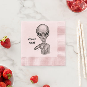 Serviette En Papier Mauvais Alien, Tu es le prochain ! Serviettes de t