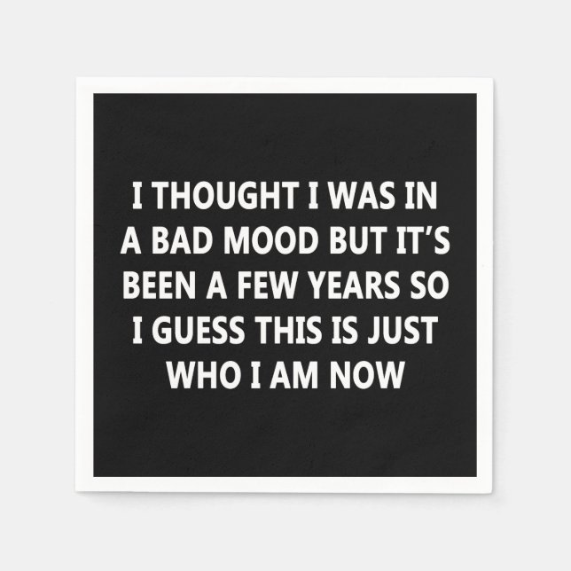 Serviette En Papier Mauvaise humeur (Devant)