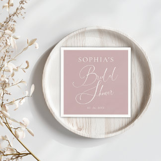 Serviette En Papier Mauve Élégant Minimaliste  Fête de Mariage