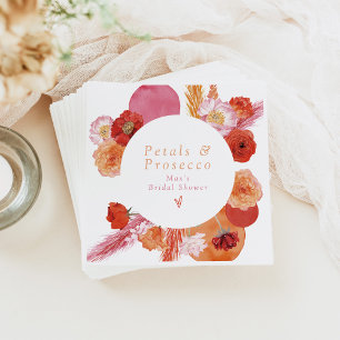 Serviette En Papier MAX Fleurs Brillantes et Prosecco pour une Fête de