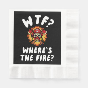 Serviette En Papier MDR Où est le pompier
