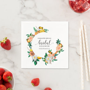 Serviette En Papier Méditerranée Italie Carreaux bleus Fête des mariée