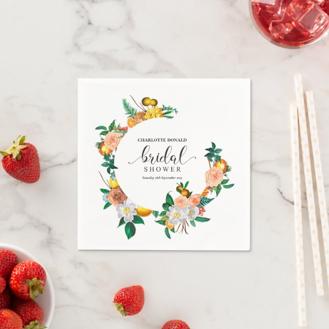 Serviette En Papier Méditerranée Italie Carreaux bleus Fête des mariée (En situation)